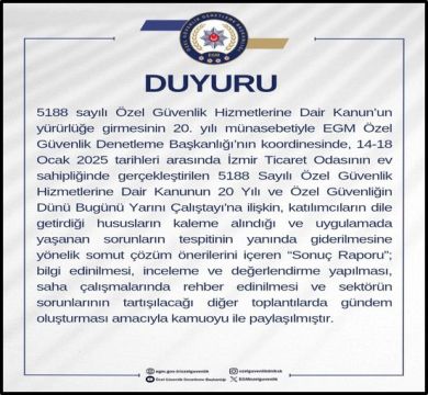 Çalıştayı Sonuç Raporu