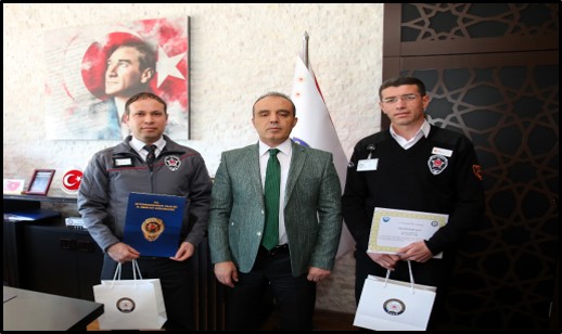 Özel Güvenlik Görevlilerine Teşekkür Belgesi Verildi