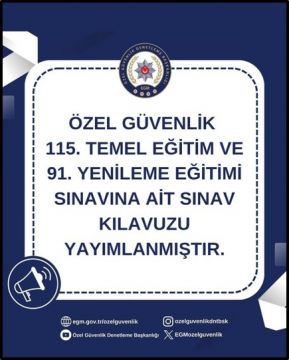 Özel Güvenlik 115. Temel Eğitim 91. Yenileme Eğitim Sınavı 
