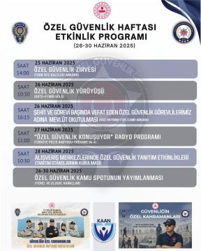 Özel Güvenlik Haftası Etkinlik Programı