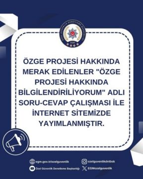 ÖZGE PROJESİ hakkında bilgilendiriyorum.
