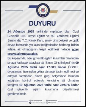 116. Temel Eğitim ve 92. Yenileme Eğitimi Sınavı
