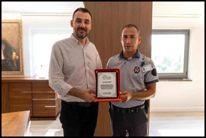 Köprüden Atlama Girişimine Engel Olan Özel Güvenlik Görevlisine Plaket