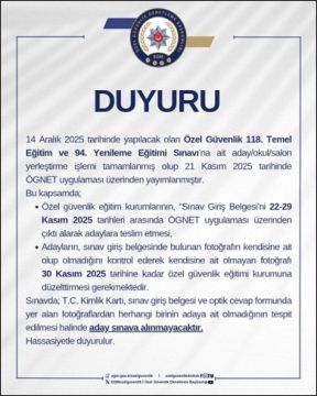 118. Temel Eğitim ve 94. Yenileme Eğitimi Sınavı Aday/Okul/Salon yerleştirme işlemi.