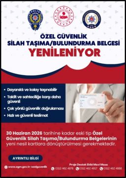 Özel Güvenlik Silah Taşıma/Bulundurma Belgesi yenileniyor.