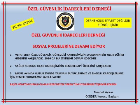 ÖGİDER Sosyal Sorumluluk Projeleri.