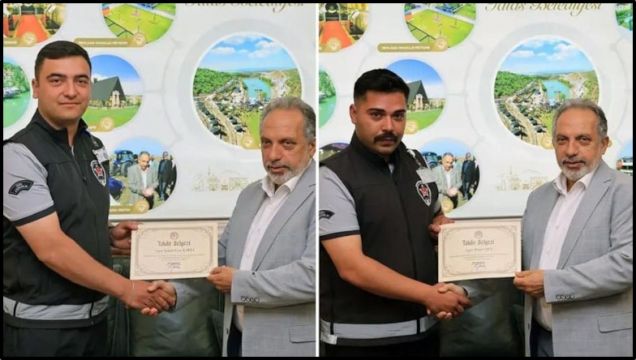 Altın Dolu Çanta Bulan Özel Güvenlik Görevlisi İçin Ödül Töreni